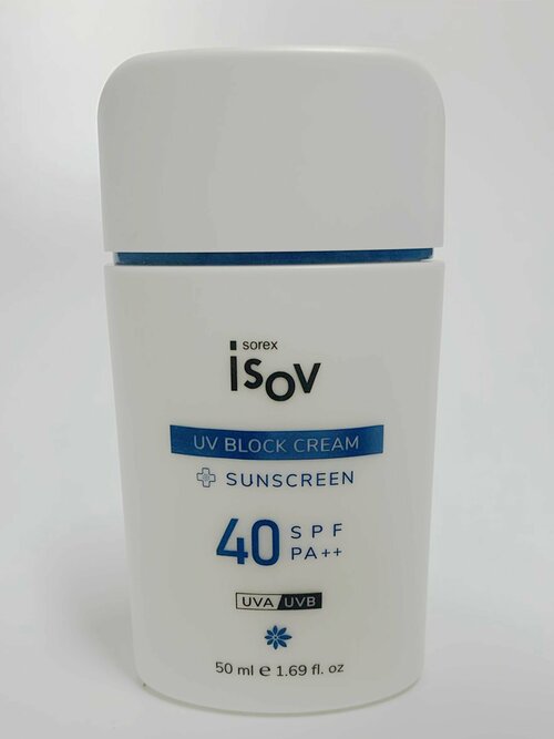 Isov Sorex противоотечный солнцезащитный крем UV Block SPF 40++, 50 мл