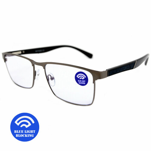 Защитные очки для работы с компьютером BLUE BLOCKER MATSUDA 2598-С2, компьютерные, УФ фильтр UV-400, без футляра, цвет серый