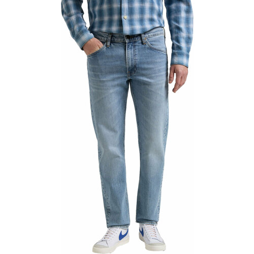 Джинсы зауженные Lee, размер 38/32, голубой джинсы зауженные lee размер 38 32 голубой