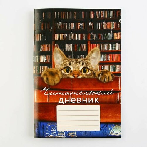 Читательский дневник ArtFox Кот, мягкая обложка, А5, 48 листов, 1 шт.