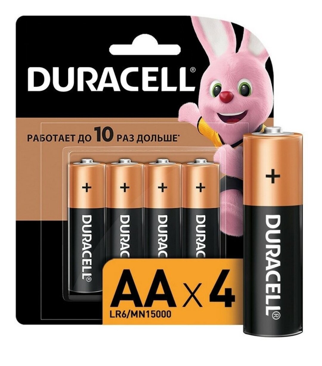 Батарейки Duracell пальчиковые АА LR6 (4 штуки в уп ) 81480360 87562