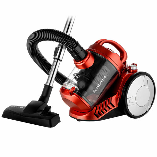 Пылесос циклонного типа с контейнером для пыли BRAYER BR4207 мощность 2200 Вт мощность всасывания 420 Вт объем 25 л цвет красный 9505₽