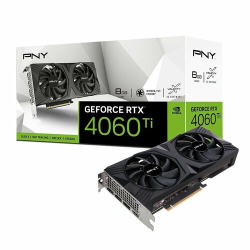 Видеокарта PNY RTX4060Ti 8GB VERTO 2FAN DLSS 3 GDDR6 128-bit DPx3 HDMI RTL 6735800₽