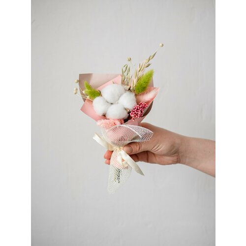 Букет комплимент из сухоцветов на 8 марта Trava Decor сухоцветы в подарок