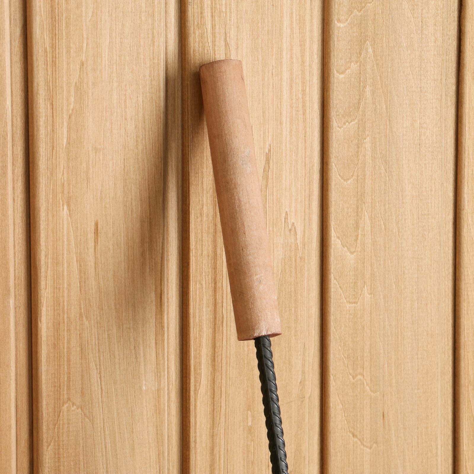 Кочерга металлическая с деревянной ручкой, длина 90 см 1338146