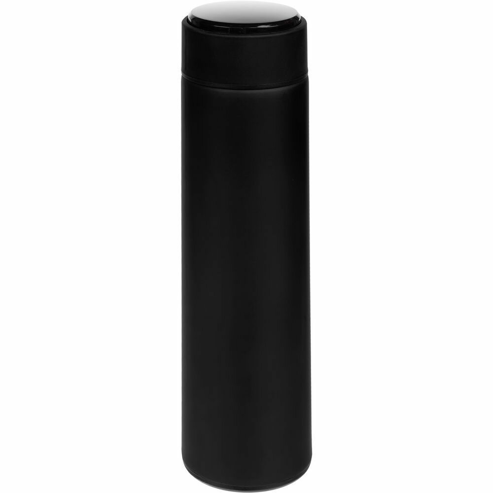 Смарт-бутылка термос с заменяемой батарейкой Long Therm Soft Touch, черная