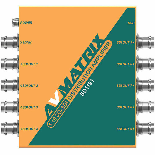Усилитель-распределитель AVMATRIX SD1191 3G-SDI 1×9