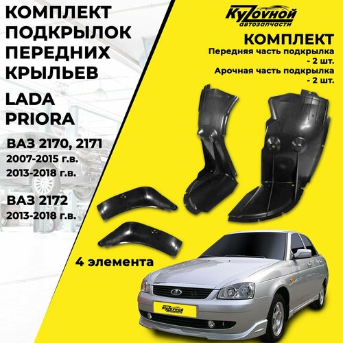 Комплект подкрылок передних крыльев для а/м Лада Приора Lada Priora