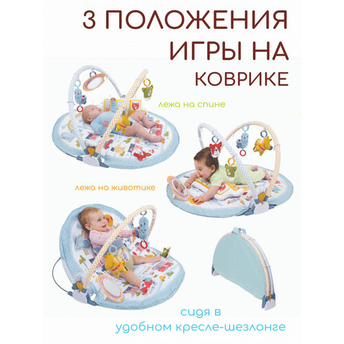 Развивающий коврик-трансформер Yookidoo Город круглый с дугами 12507₽