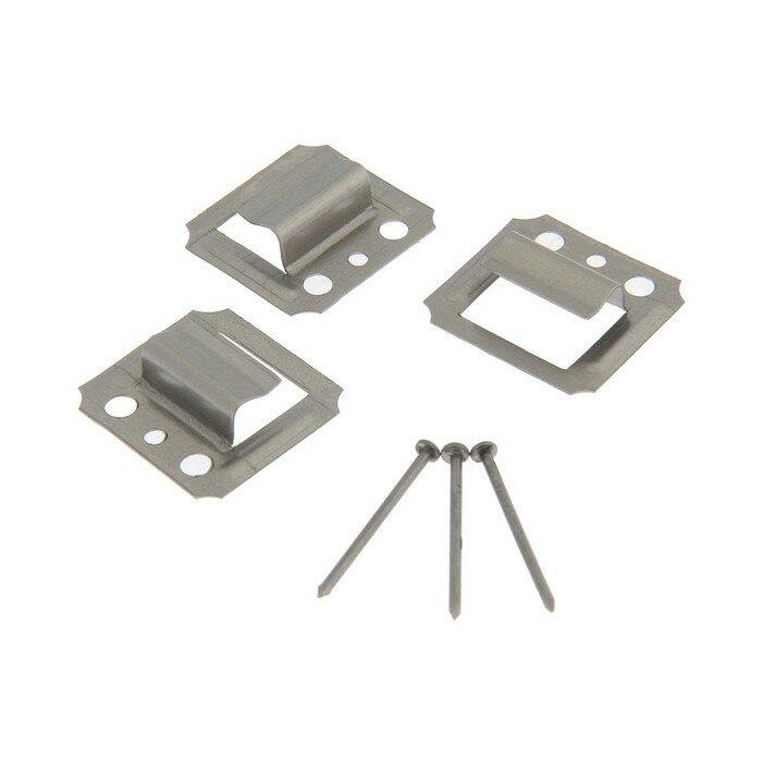 фото Кляймер №4, без покрытия, с гвоздями, 100 шт