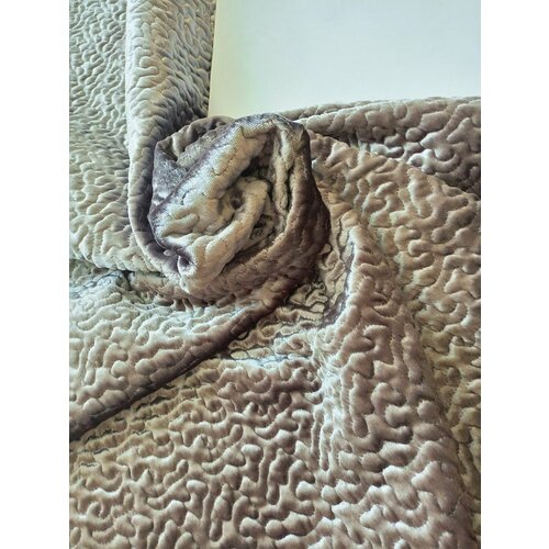 Ткань для рукоделия и шитья Каракуль Мех искусственный Коротковорсовый Серебристый цвет 500₽