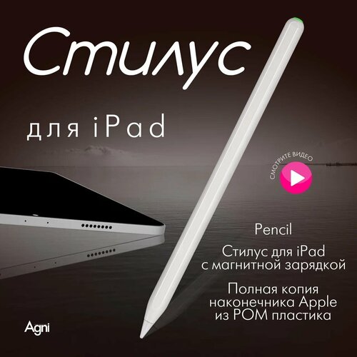 Стилус для iPad с магнитной зарядкой, AGNI Senses. Пенсил, для рисования, для планшета