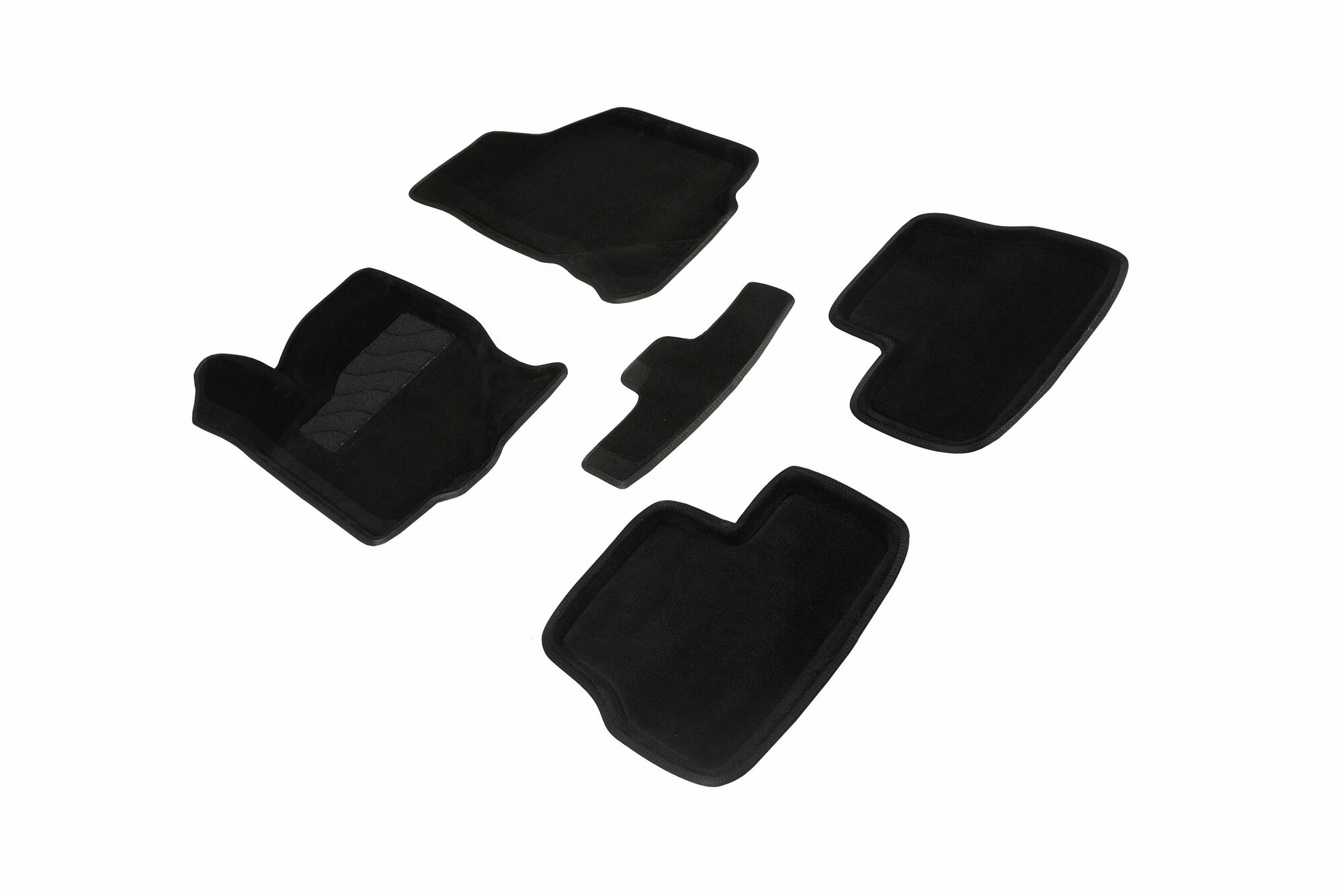 Комплект автомобильных ворсовых ковриков 3D Seintex 89902 для Lada Kalina / Granta / Datsun On-Do Mi-Do черные