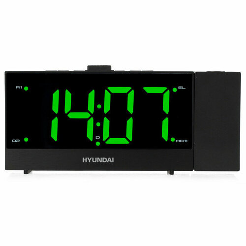 Радиочасы HYUNDAI H-RCL243 LCD цифровые FM черный 971200₽