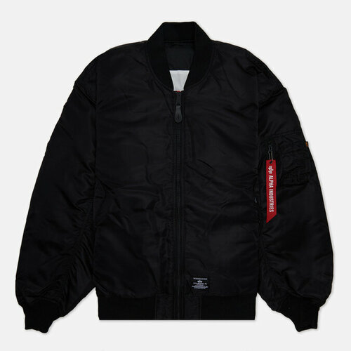  бомбер ALPHA INDUSTRIES, подкладка, размер l, черный