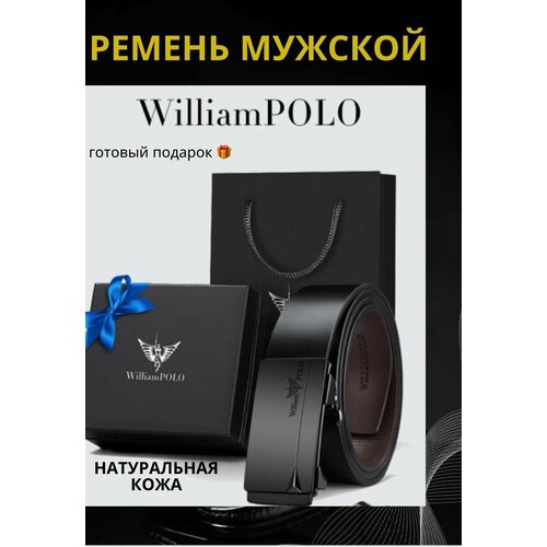 Ремень WILLIAMPOLO, размер 130, черный