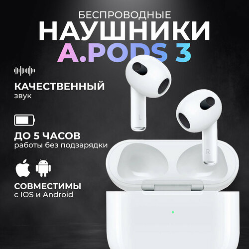 Беспроводные наушники для iPhoneiPadAndroid в коробке белые 79900₽