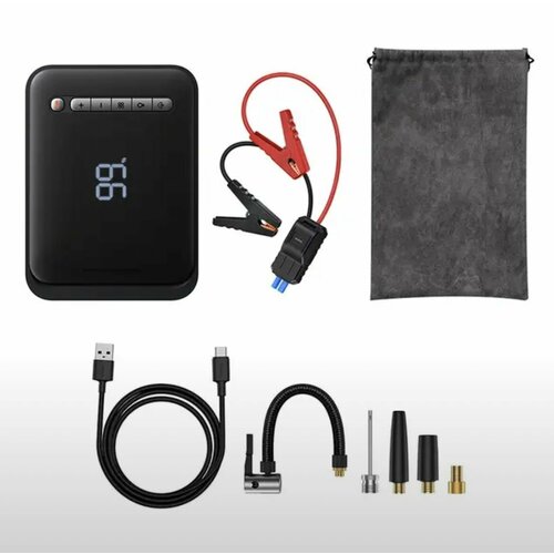 Пусковой стартер и аккумуляторный автомобильный компрессор Baseus Super Energy 2-in-1 Jump Starter 11990₽