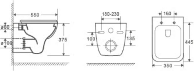 Унитаз подвесной WeltWasser WW Kehlbach 004GL-WT