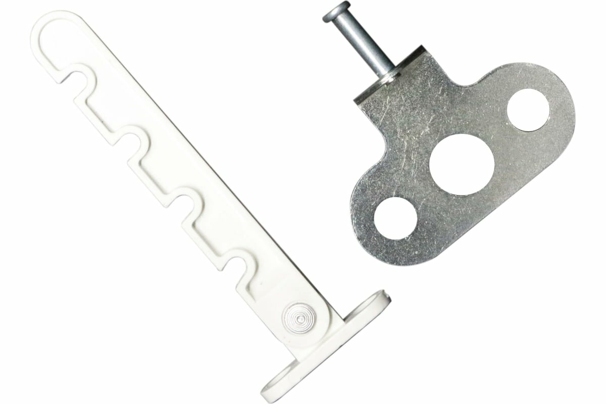 Оконный ограничитель д/ПВХ Левша белый цинк У1-5649. БЦ