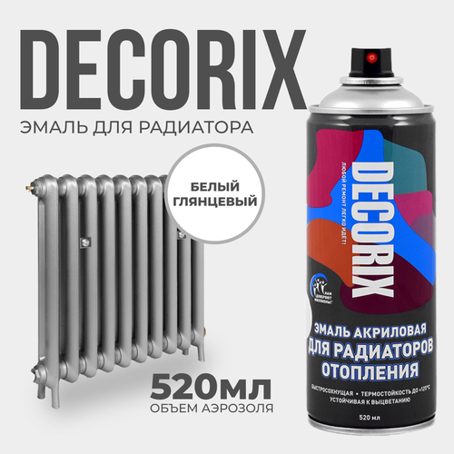 Акриловая краска термостойкая белая глянцевая 520 мл