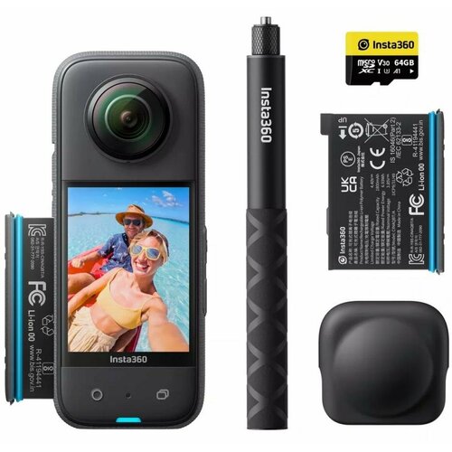 Экшн-камера Insta360 X3 Adventure Kit Bundle black 89950₽