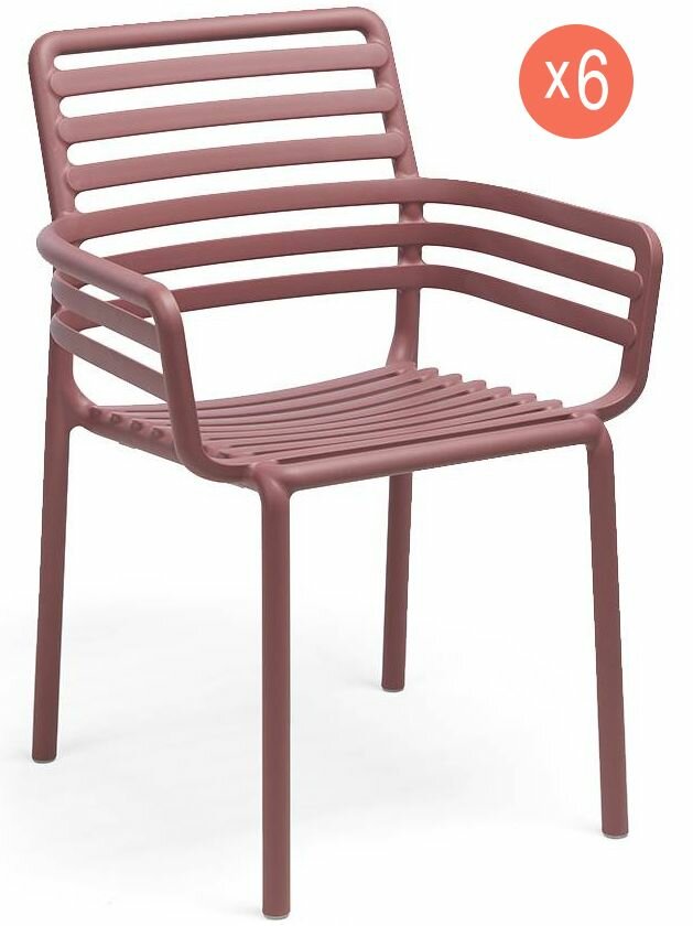 фото Комплект из 4-х обеденных кресел садовых NARDI Doga, цвет агава