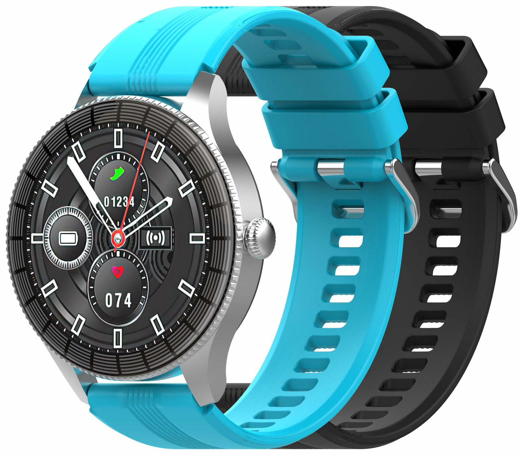 Смарт-часы Hiper IoT Watch GTR Blue AMOLED фитнес-трекер влагозащита Bluetooth 5.1