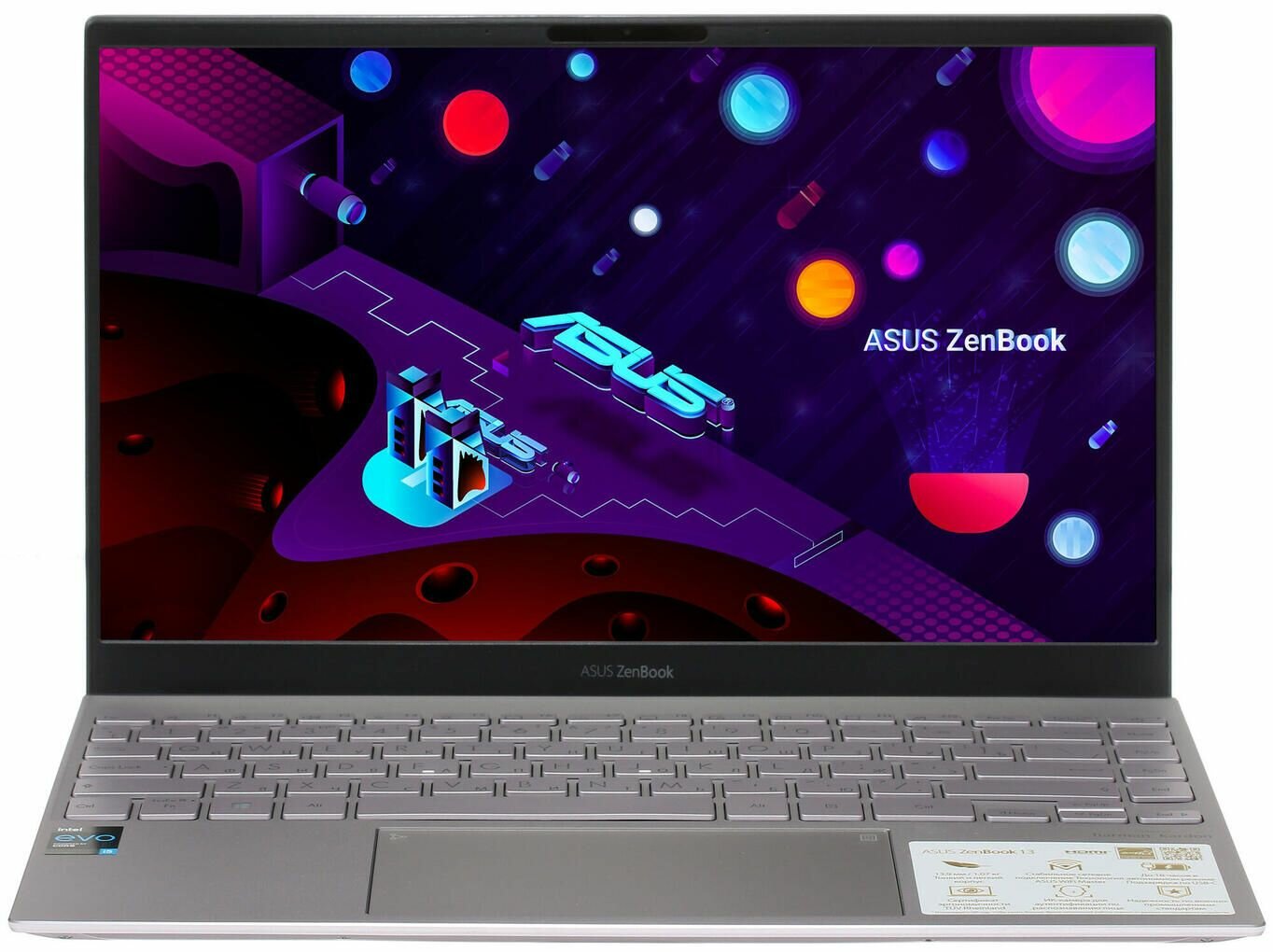13,3" Ноутбук Asus ZenBook 13 UX325EA-KG276W (90NB0SL2-M10970) фиолетовый - 1920x1080, OLED, Intel Core i5-1135G7, ядра: 4 x 2,4 ГГц, 8 ГБ, SSD 512 ГБ, Intel Iris Xe Graphics, Windows 11 Home