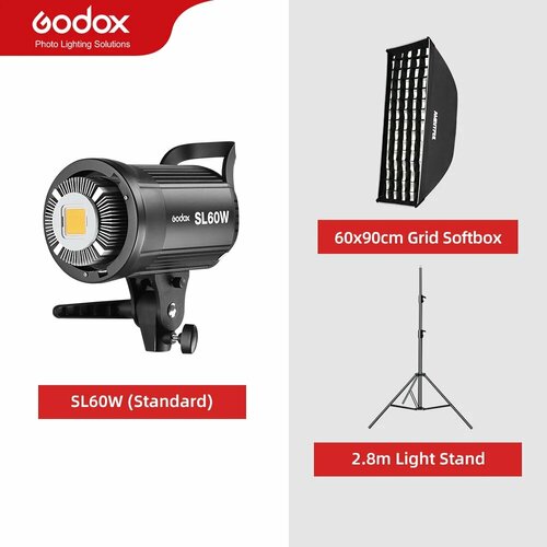 Godox LED Video Light SL-60W 5600K SL-60W Kit 9 1597400₽