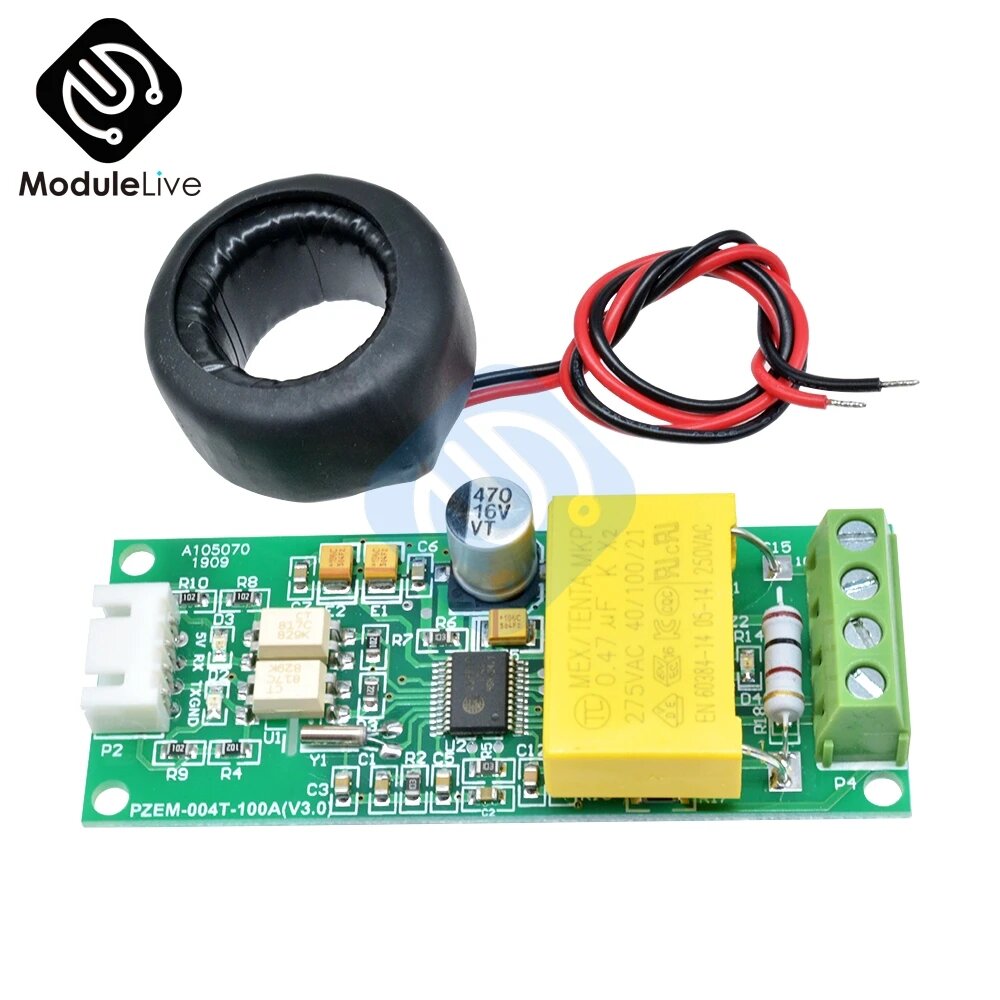 Измеритель тока PZEM-004T diymore для Arduino 0-100A, type 1 — фото 1