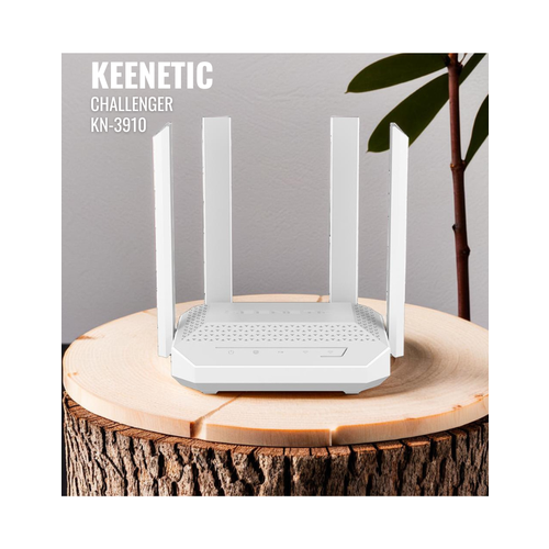 Wi-Fi роутер Keenetic Challenger KN-3910 Wi-Fi 6 24 и 5 ГГц 2402 Мбитс белый 8200₽