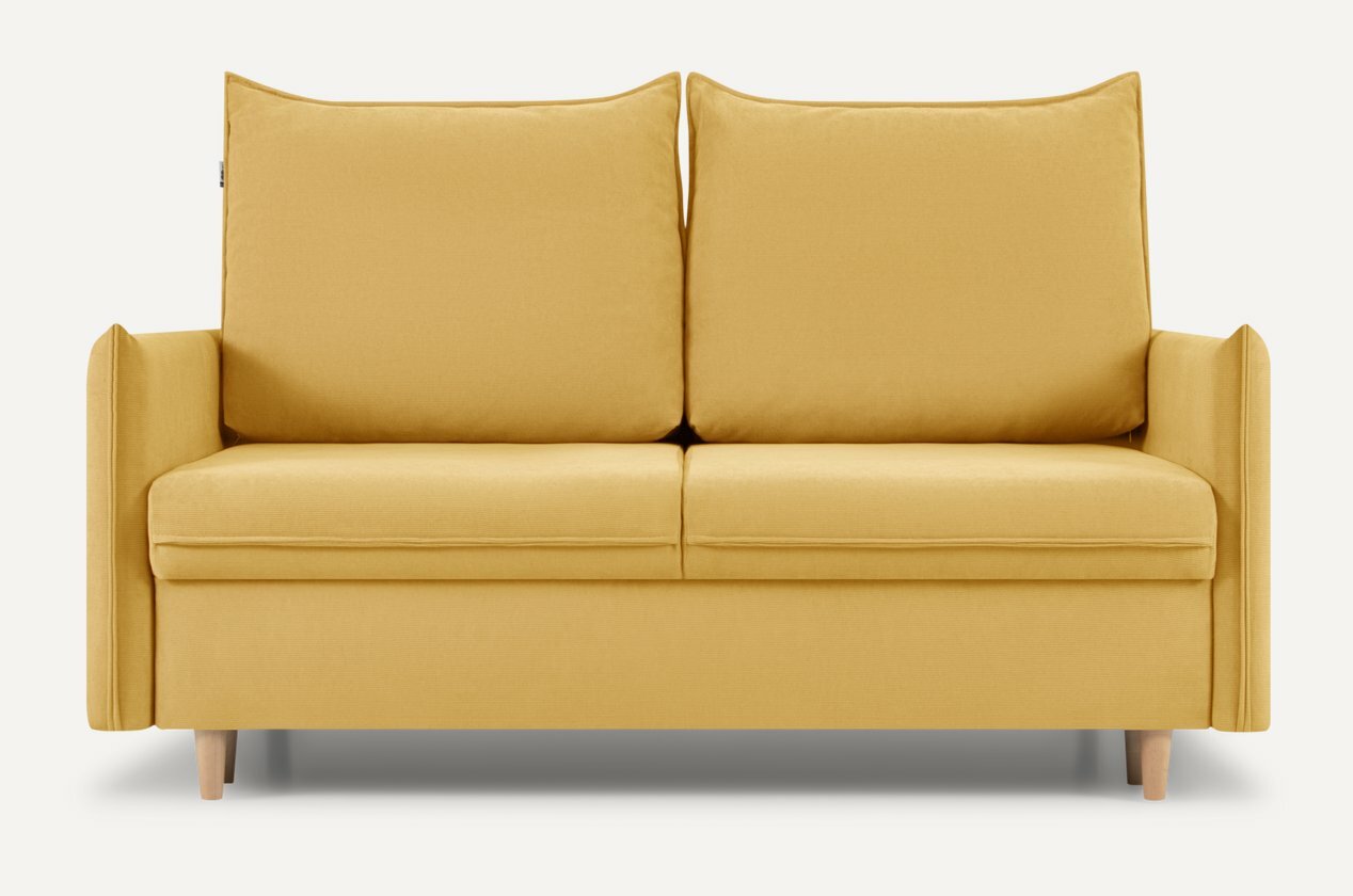 Диван раскладной Divan.ru Слипсон Мини Linia Yellow, велюр, желтый