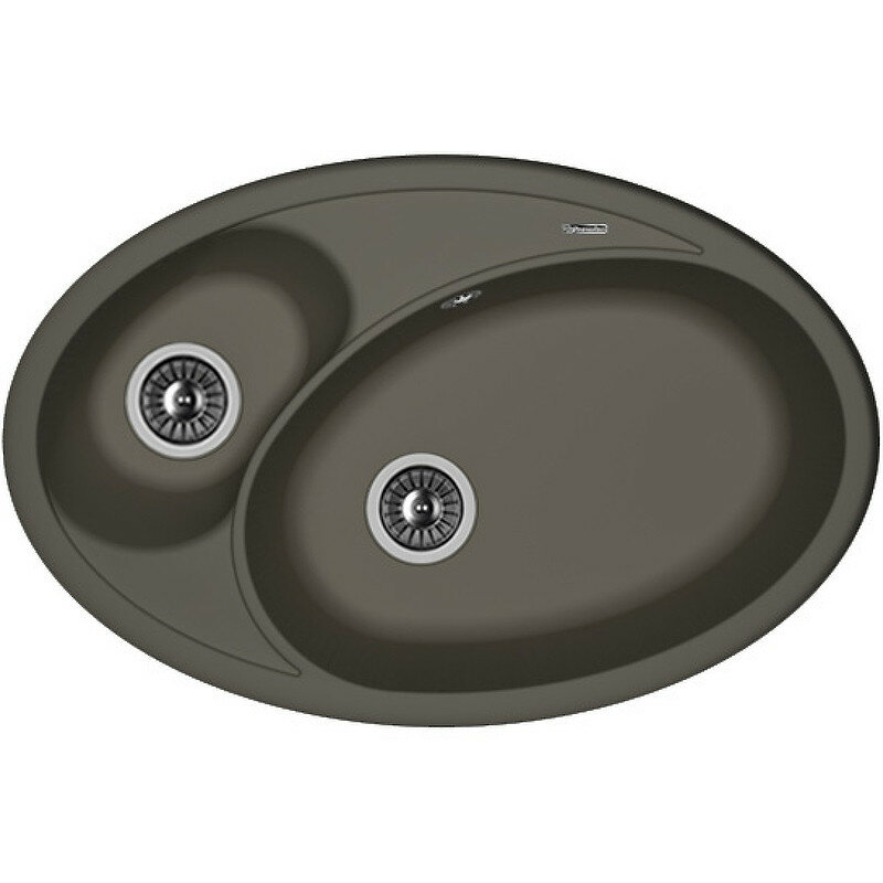 Кухонная мойка Florentina Селена-780 20.265. E0780.302 Антрацит искусственный камень (литьевой мрамор) встраиваемый