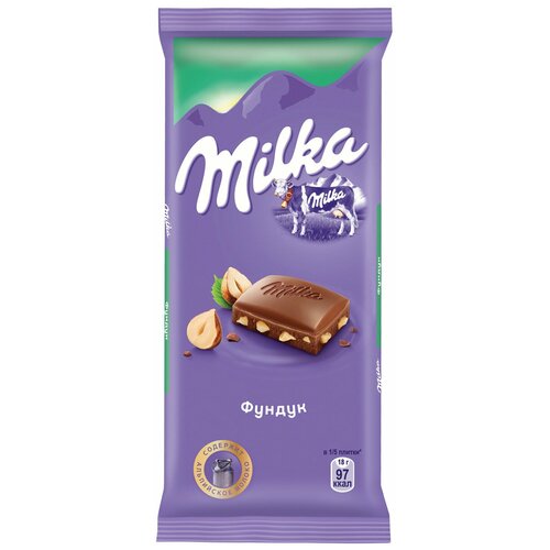 Шоколад Milka молочный с фундуком, 85 г
