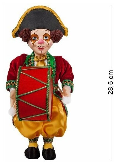 Кукла Клоун с барабаном RK-132 113-701498