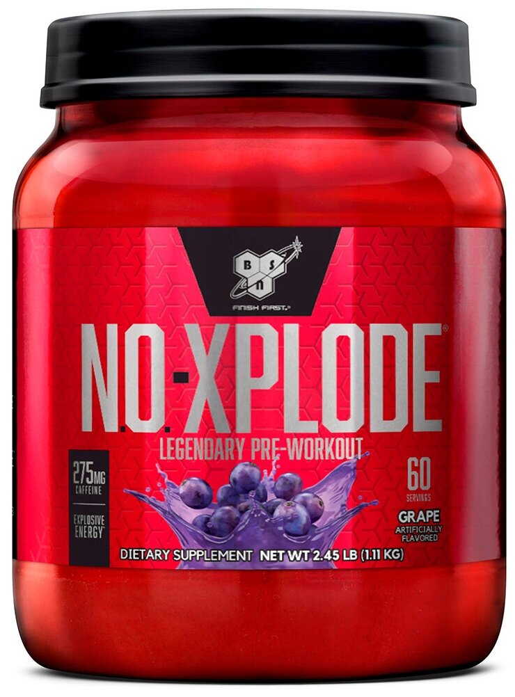 NO-Xplode, 60 порций / 1110 г, Grape / Виноград