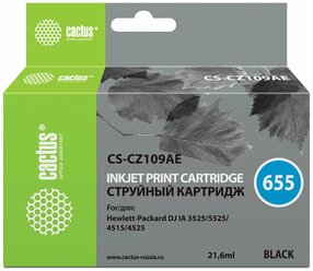 Картридж для струйного принтера CACTUS для HP Deskjet I3525, 5525, 4515, 4525, черный CS-CZ109AE