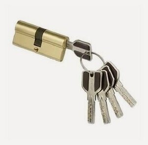 Изображение товара Цилиндровый механизм (личинка для замка) с перфо. ключ-ключ C70mm PB (Полированная латунь) MSM