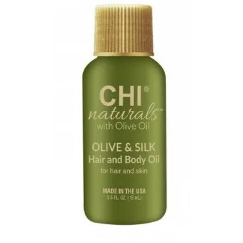 масло для волос и тела chi olive naturals hair and body oil 59 мл CHI naturals with Olive Oil OLIVE & SILK Hair and Body Oil Масло для волос и тела, 15 мл