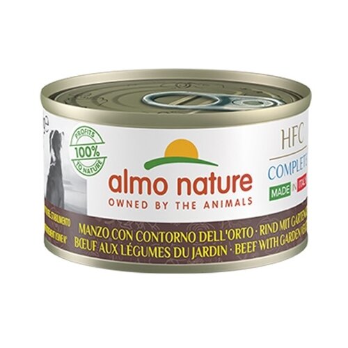 Влажный корм для собак Almo Nature Made in Italy, говядина, с овощами 24 шт. х 95 г