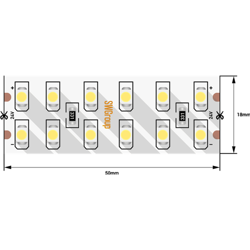 Светодиодная лента SWG SWG3240-24-19.2-W-M 009249
