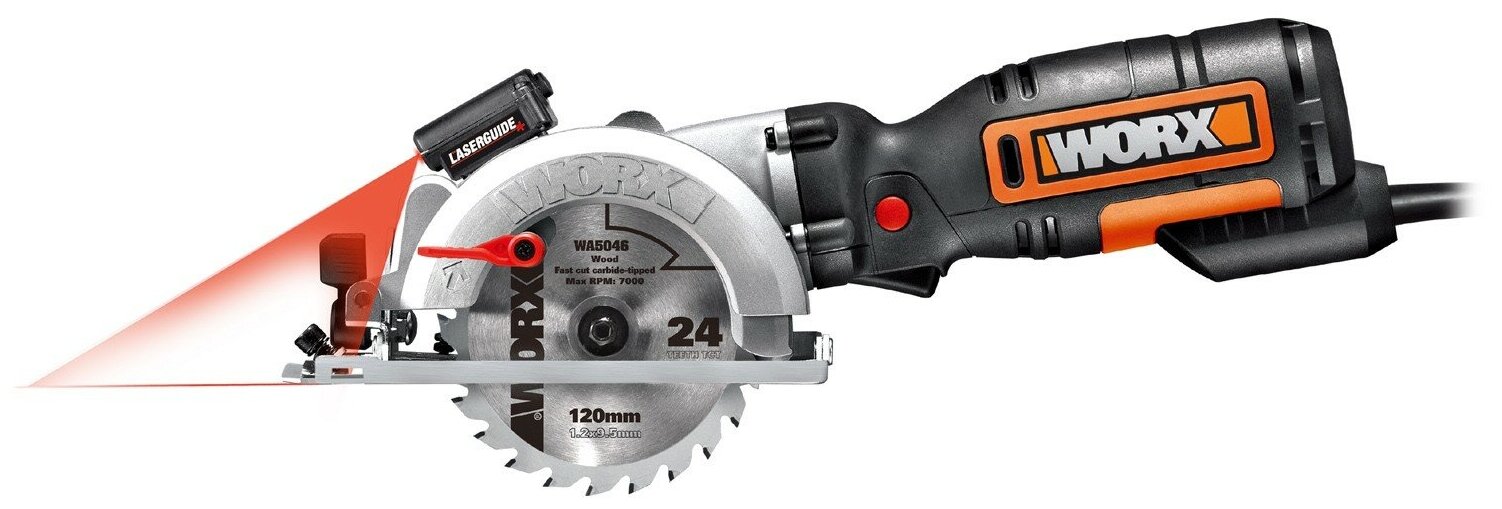 Дисковая пила WORX WX427 220V WORXSaw 710Вт 120мм электрическая, с кейсом