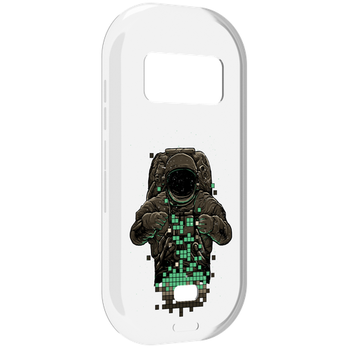 Чехол MyPads космонавт с пикселями для UleFone Armor 15 задняя-панель-накладка-бампер
