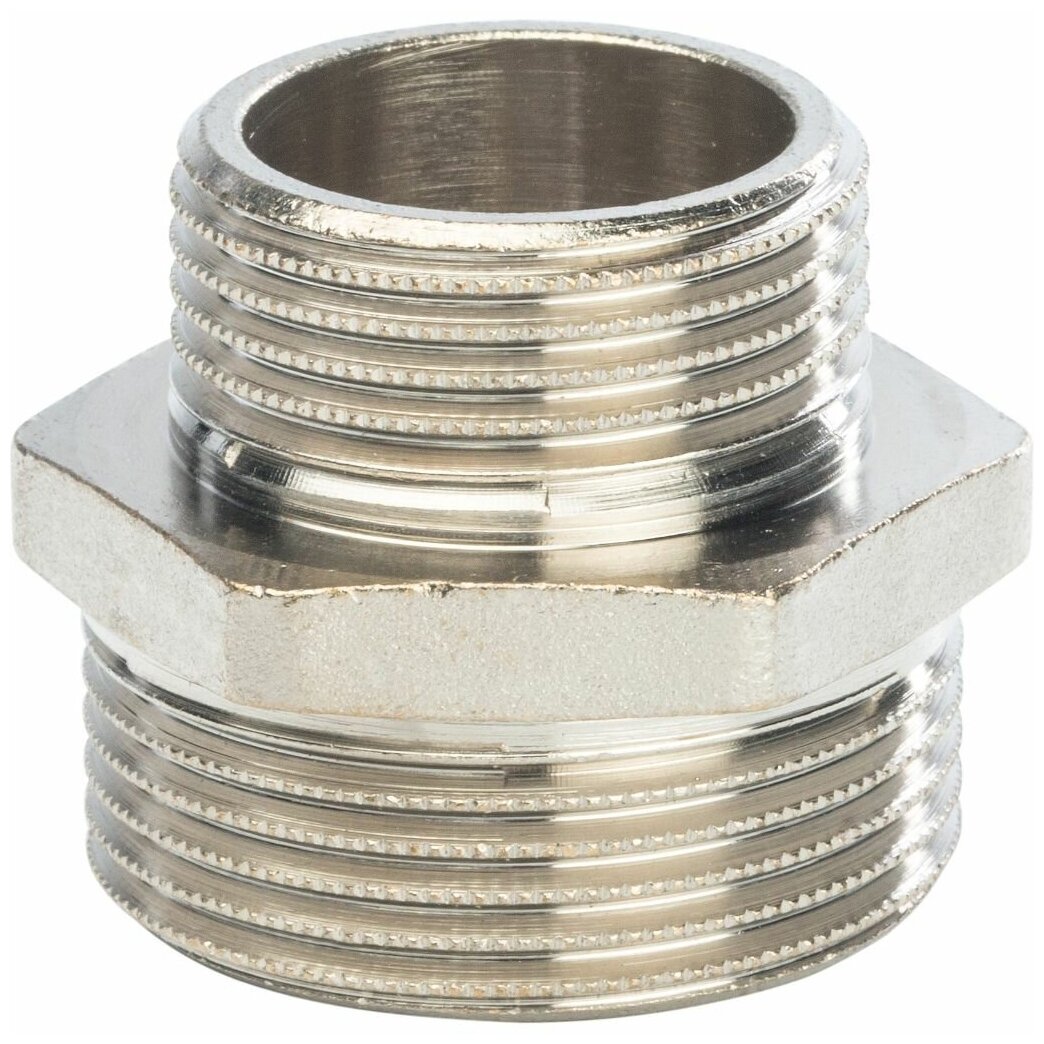 Ниппель Stout 1 1/2"x1 1/4" наружная резьба никелированная латунь SFT-0004-112112 - фото №11