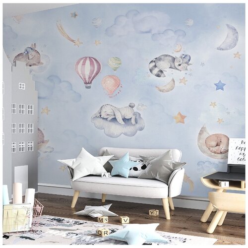 Фотообои 3D Сладкие сновидения 300х270 ШхВ Фотообои на стену флизелиновые 300х270 Фотообои для детской комнаты девочки и мальчика обои виниловые на флизелиновой основе для детской комнаты с животными детские 7250₽