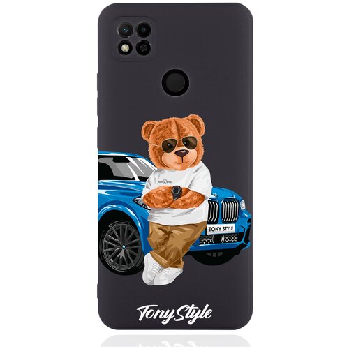 Черный силиконовый чехол Tony Style для Xiaomi Redmi 10A Tony Style с машиной для Сяоми Редми 10А черный силиконовый чехол tony style для xiaomi redmi 10a tony style в очках для сяоми редми 10а