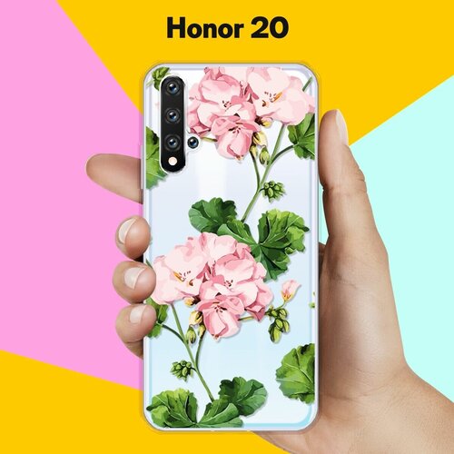 Силиконовый чехол Розовые цветы на Honor 20