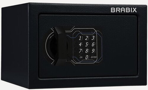 Изображение товара Сейф мебельный Brabix "SF-170EL", 170х260х230 мм, электронный замок, черный, 291143, S103BR210614