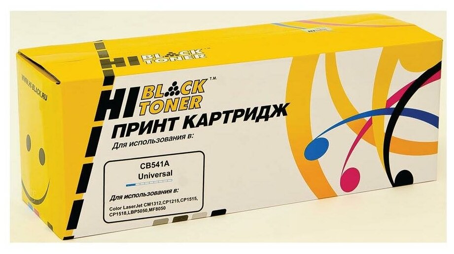 Картридж Hi-Black (HB-CB541A) для HP CLJ CM1300/CM1312/CP1210/CP1215, C, 1,4K 1500101020 .
